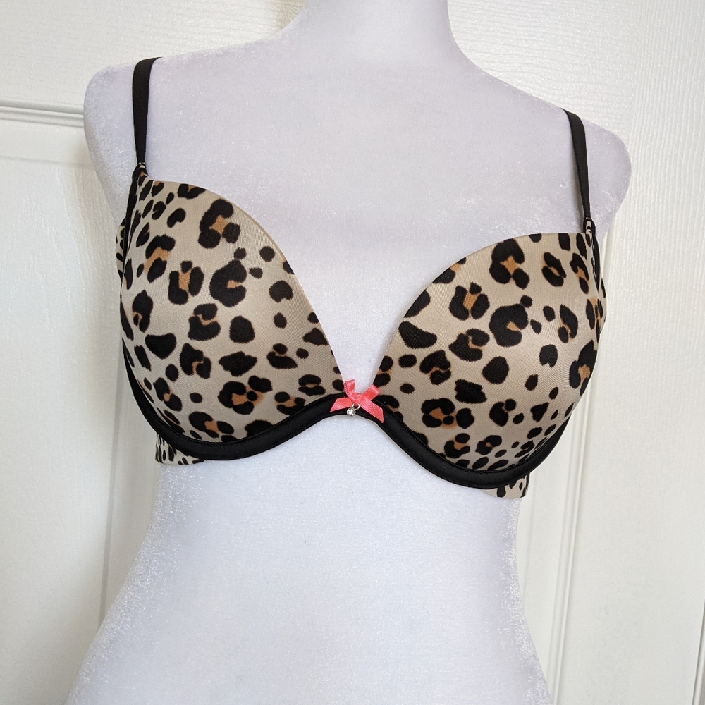 Victoria's Secret animal print plunge bra 32C